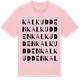 Pink Cotton t-shirt med Kalkudden ordlek t-shirt