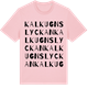 Pink Cotton t-shirt med Kalkugnslyckan ordlek t-shirt