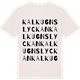 Vintage White t-shirt med Kalkugnslyckan ordlek t-shirt