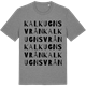 Mid Heather Gray t-shirt med Kalkugnsvrån ordlek t-shirt