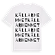 White t-shirt med Källarhemmet ordlek t-shirt