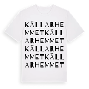 Källarhemmet ordlek t-shirt – ekologisk bomull t-shirt från Pinshirt
