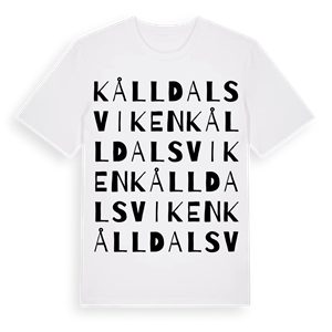 Kålldalsviken ordlek t-shirt – ekologisk bomull t-shirt från Pinshirt