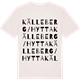 Vintage White t-shirt med Källeberg/Hytta ordlek t-shirt