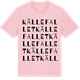 Pink Cotton t-shirt med Källefallet ordlek t-shirt
