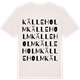 Vintage White t-shirt med Källeholm ordlek t-shirt