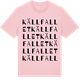 Pink Cotton t-shirt med Källfallet ordlek t-shirt