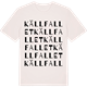 Vintage White t-shirt med Källfallet ordlek t-shirt