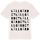 Vintage White t-shirt med Källgärdet ordlek t-shirt
