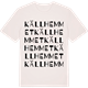 Vintage White t-shirt med Källhemmet ordlek t-shirt