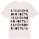 Vintage White t-shirt med Källhemsområdet ordlek t-shirt