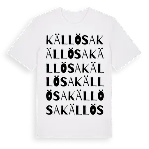 Källösa ordlek t-shirt – ekologisk bomull t-shirt från Pinshirt