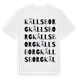 White t-shirt med Källsborg ordlek t-shirt