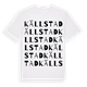 White t-shirt med Källstad ordlek t-shirt