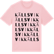 Pink Cotton t-shirt med Källsvik ordlek t-shirt