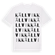White t-shirt med Källvik ordlek t-shirt
