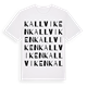 White t-shirt med Kallviken ordlek t-shirt