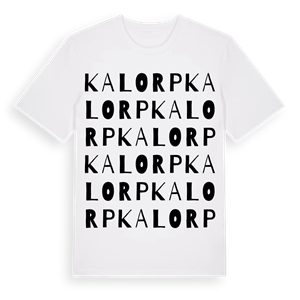 Kalorp ordlek t-shirt – ekologisk bomull t-shirt från Pinshirt