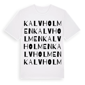Kalvholmen ordlek t-shirt – ekologisk bomull t-shirt från Pinshirt