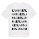 White t-shirt med Kammarp ordlek t-shirt