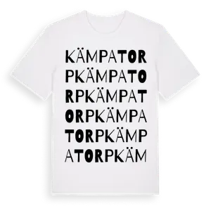 Kämpatorp ordlek t-shirt – ekologisk bomull t-shirt från Pinshirt