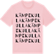 Pink Cotton t-shirt med Kämpekulla ordlek t-shirt