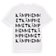 White t-shirt med Kämphemmet ordlek t-shirt