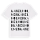 White t-shirt med Kanelholmen ordlek t-shirt