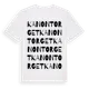 White t-shirt med Kanontorget ordlek t-shirt