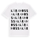 White t-shirt med Kåramossa ordlek t-shirt