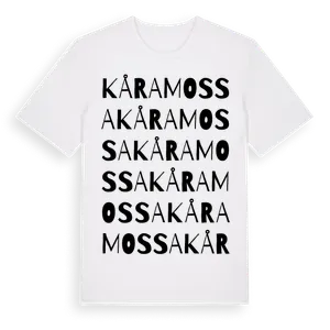 Kåramossa ordlek t-shirt – ekologisk bomull t-shirt från Pinshirt