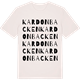 Vintage White t-shirt med Kardonbacken ordlek t-shirt