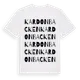 White t-shirt med Kardonbacken ordlek t-shirt
