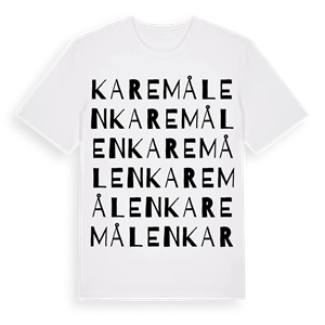Karemålen ordlek t-shirt – ekologisk bomull t-shirt från Pinshirt