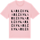 Pink Cotton t-shirt med Karleby ordlek t-shirt