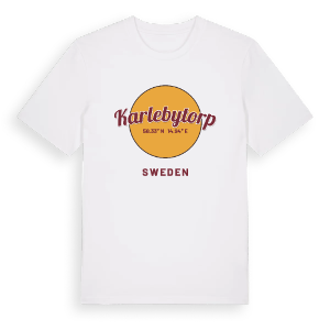 Karlebytorp cirkel t-shirt – ekologisk bomull t-shirt från Pinshirt
