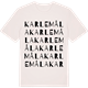Vintage White t-shirt med Karlemåla ordlek t-shirt