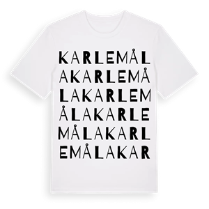 Karlemåla ordlek t-shirt – ekologisk bomull t-shirt från Pinshirt