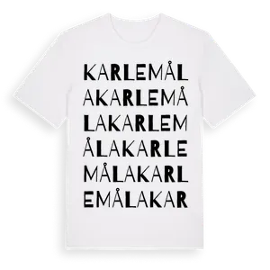 Karlemåla ordlek t-shirt – ekologisk bomull t-shirt från Pinshirt