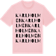 Pink Cotton t-shirt med Karlholmen ordlek t-shirt