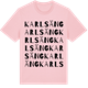 Pink Cotton t-shirt med Karlsäng ordlek t-shirt