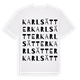 White t-shirt med Karlsätter ordlek t-shirt