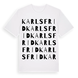 Karlsfrid ordlek t-shirt – ekologisk bomull t-shirt från Pinshirt