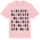 Pink Cotton t-shirt med Karlsfrid ordlek t-shirt