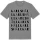 Mid Heather Gray t-shirt med Karlshäll ordlek t-shirt