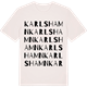 Vintage White t-shirt med Karlshamn ordlek t-shirt