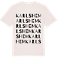 Vintage White t-shirt med Karlshem ordlek t-shirt