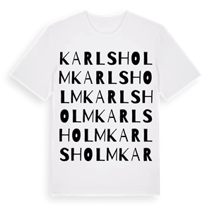 Karlsholm ordlek t-shirt – ekologisk bomull t-shirt från Pinshirt