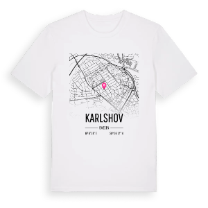 Karlshov karta t-shirt – ekologisk bomull t-shirt från Pinshirt