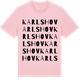 Pink Cotton t-shirt med Karlshov ordlek t-shirt